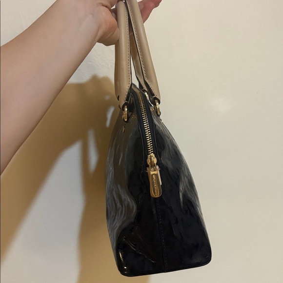 Michael Kors Black and Tan Tote Bag 9"x12" - Picture 13 of 17